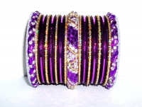 Purple & Gold Indian Fashion Bangles