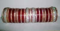 Glistening Maroon Indian Chura 2.8