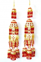 Unique Design Bridal Kaleera - Red/Gold